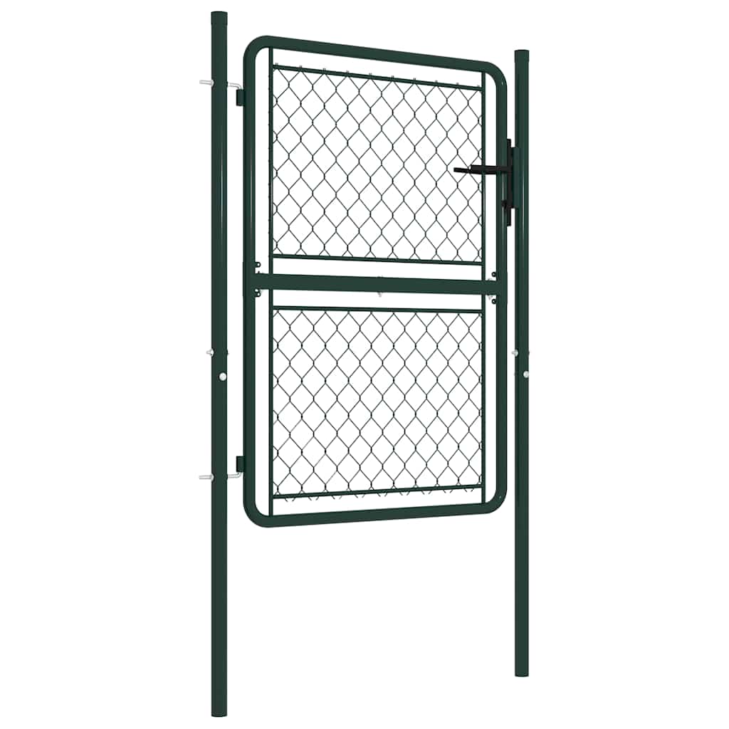 Tuinpoort staal 100x125 cm groen is nu te koop bij PeponiXL, paradijselijk wonen!