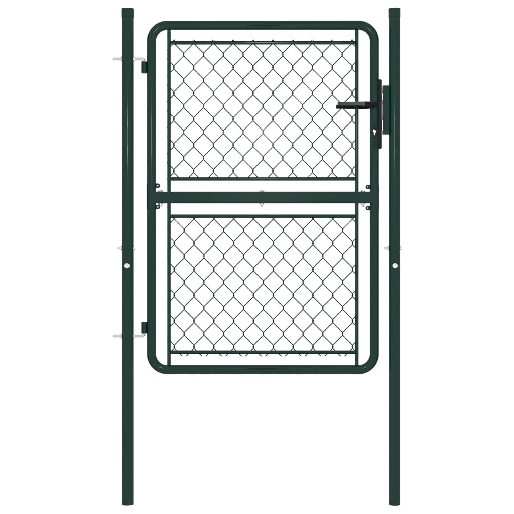Tuinpoort staal 100x150 cm groen is nu te koop bij PeponiXL, paradijselijk wonen!