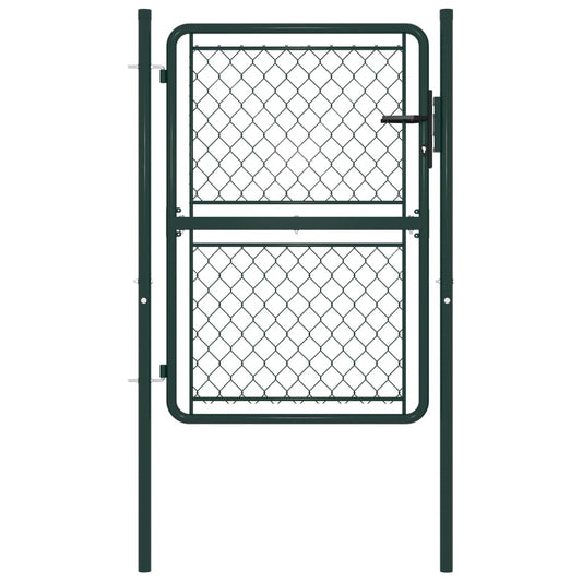Tuinpoort staal 100x150 cm groen is nu te koop bij PeponiXL, paradijselijk wonen!