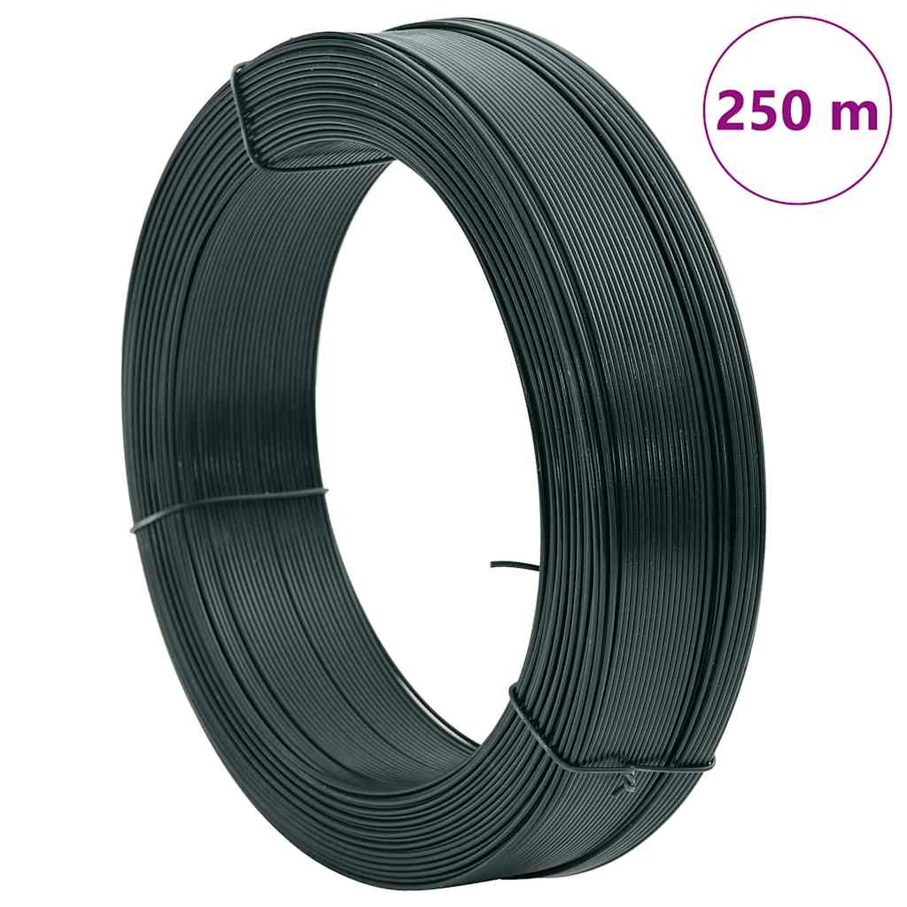 Hekbinddraad 250 m 0,9/1,4 mm staal zwartachtig groen is nu te koop bij PeponiXL, paradijselijk wonen!