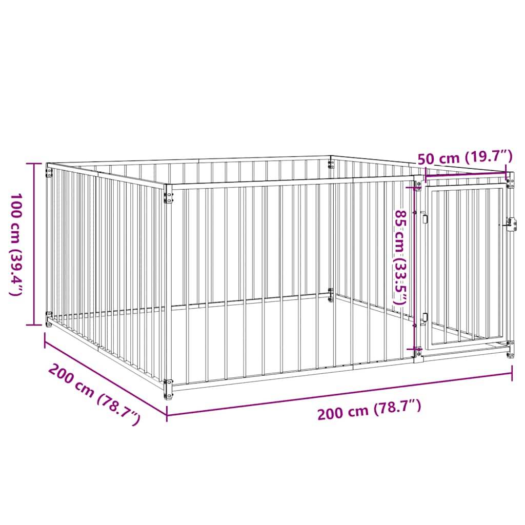 Hondenkennel voor buiten 200x200x100 cm is nu te koop bij PeponiXL, paradijselijk wonen!