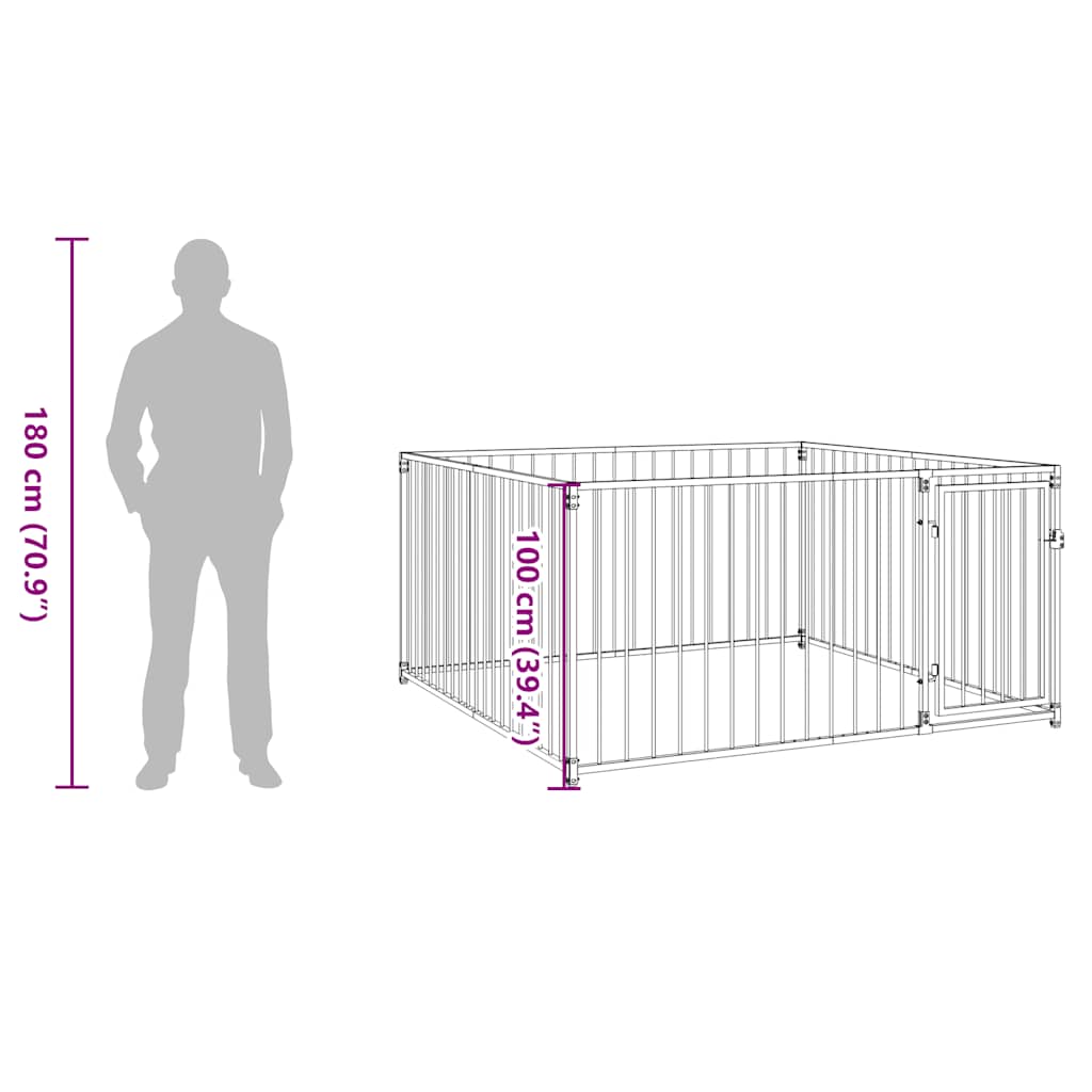 Hondenkennel voor buiten 200x200x100 cm is nu te koop bij PeponiXL, paradijselijk wonen!