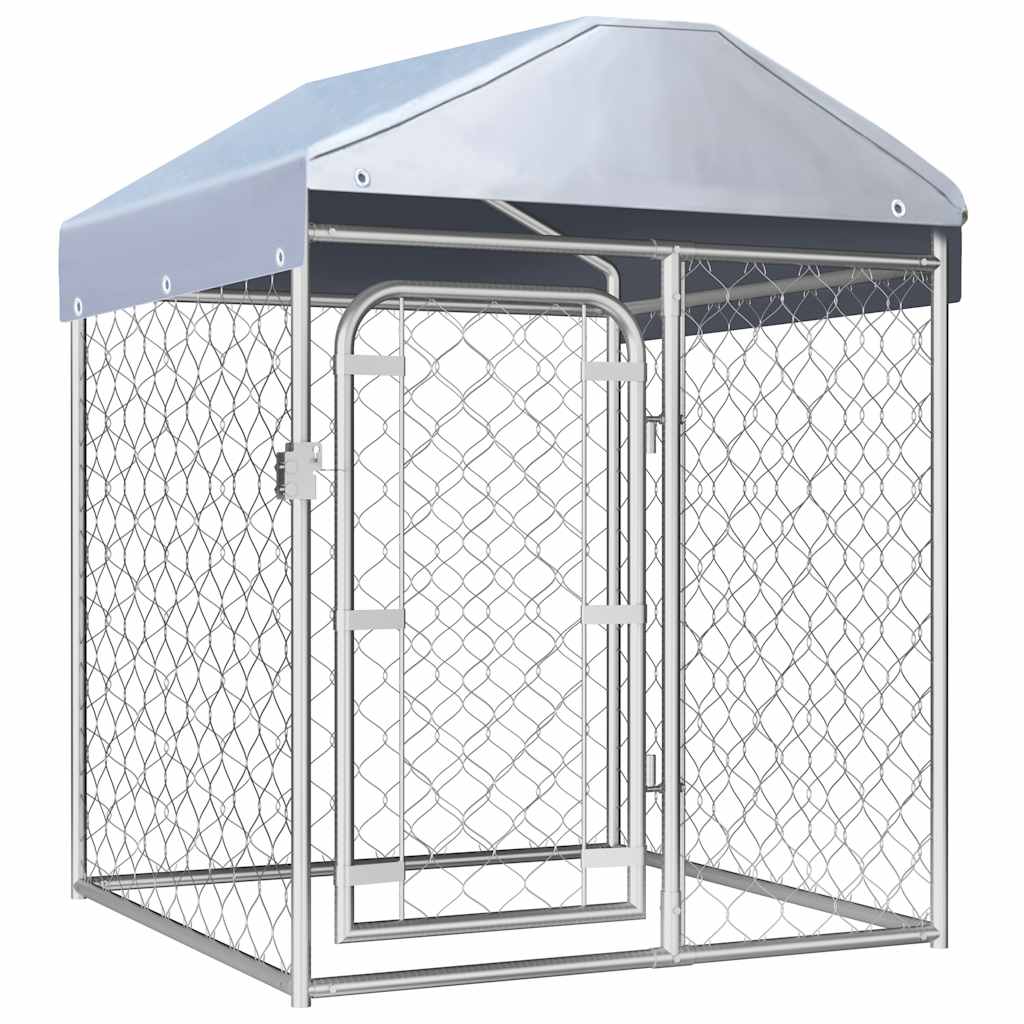 Hondenkennel voor buiten met dak 100x100x125 cm is nu te koop bij PeponiXL, paradijselijk wonen!