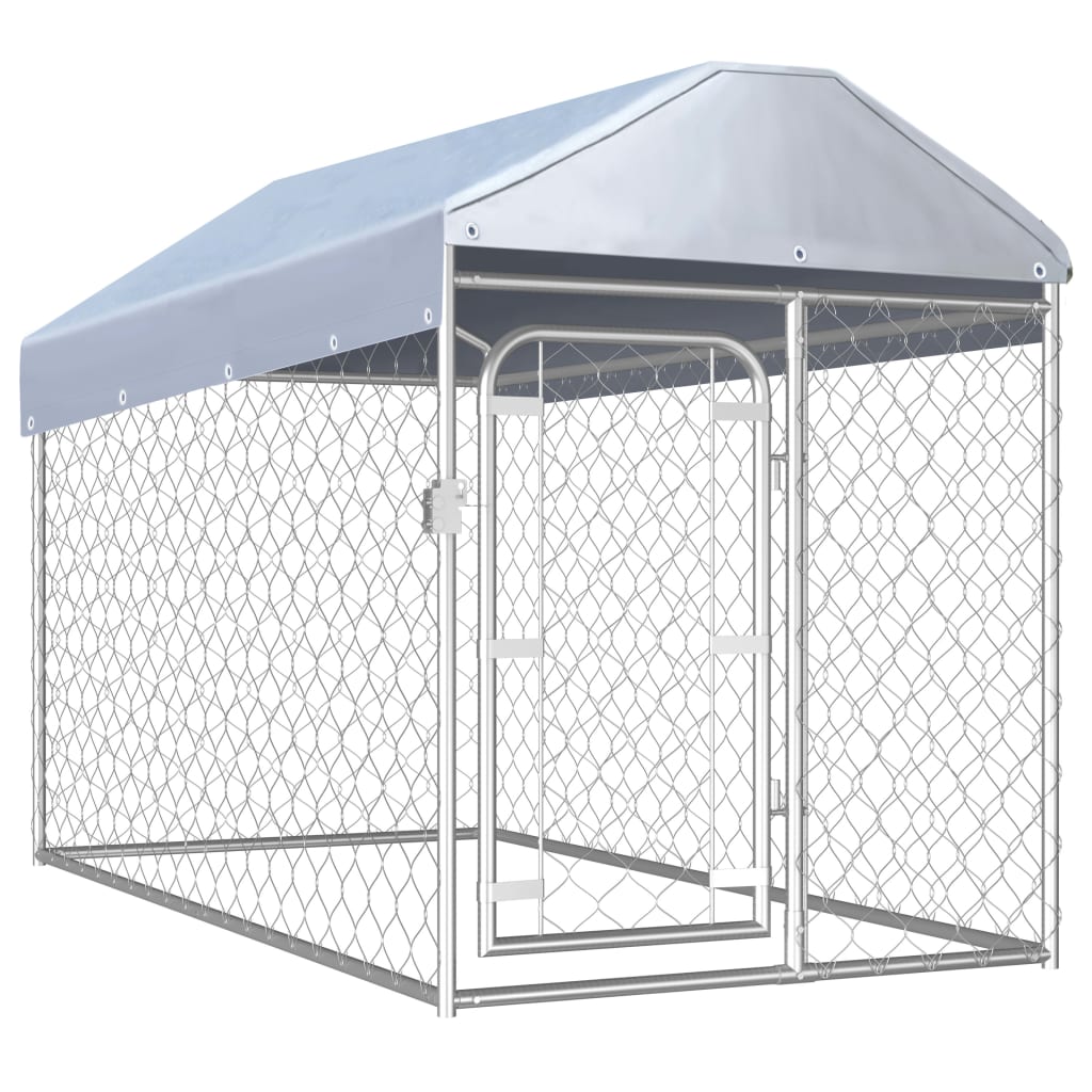 Hondenkennel voor buiten met dak 200x100x125 cm is nu te koop bij PeponiXL, paradijselijk wonen!