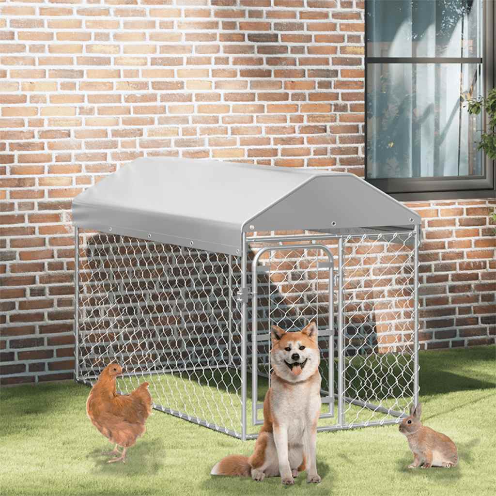 Hondenkennel voor buiten met dak 200x100x125 cm is nu te koop bij PeponiXL, paradijselijk wonen!