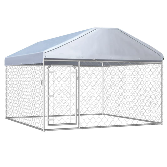 Hondenkennel voor buiten met dak 200x200x135 cm is nu te koop bij PeponiXL, paradijselijk wonen!