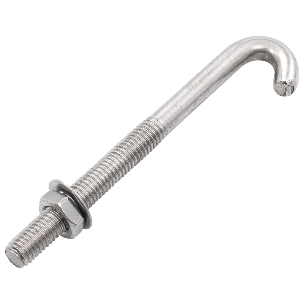 Verankerde J-bout met moer en sluitring 25 sets M8x100 mm is nu te koop bij PeponiXL, paradijselijk wonen!