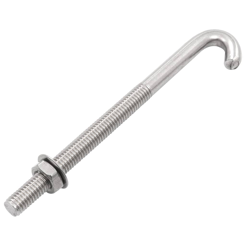 Verankerde J-bout met moer en sluitring 25 sets M8x120 mm is nu te koop bij PeponiXL, paradijselijk wonen!