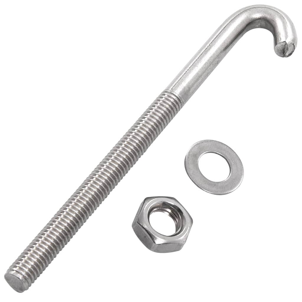Verankerde J-bout met moer en sluitring 25 sets M8x120 mm is nu te koop bij PeponiXL, paradijselijk wonen!