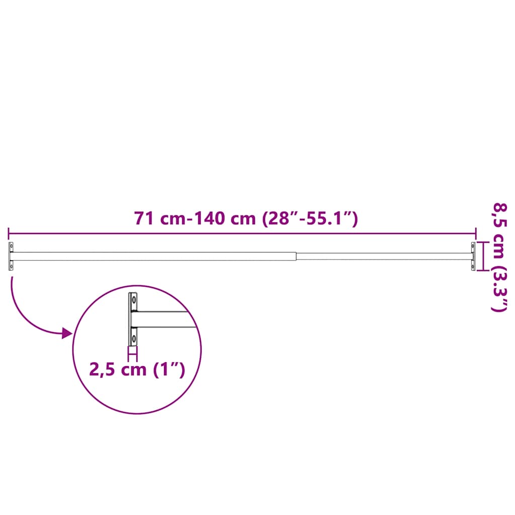 Barrièrestangen verstelbaar 3 st 710-1200 mm is nu te koop bij PeponiXL, paradijselijk wonen!