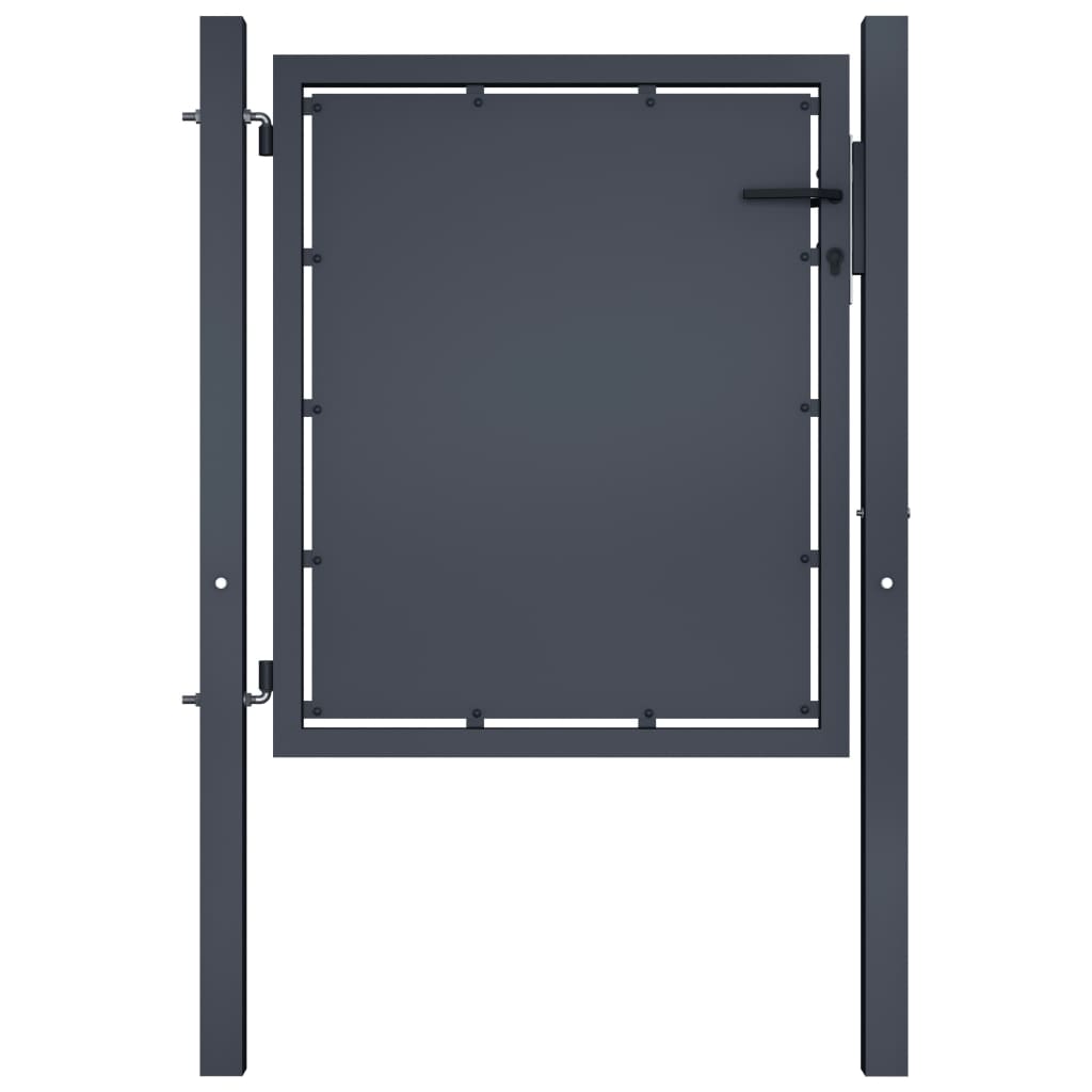 Tuinpoort staal 100x75 cm antraciet is nu te koop bij PeponiXL, paradijselijk wonen!