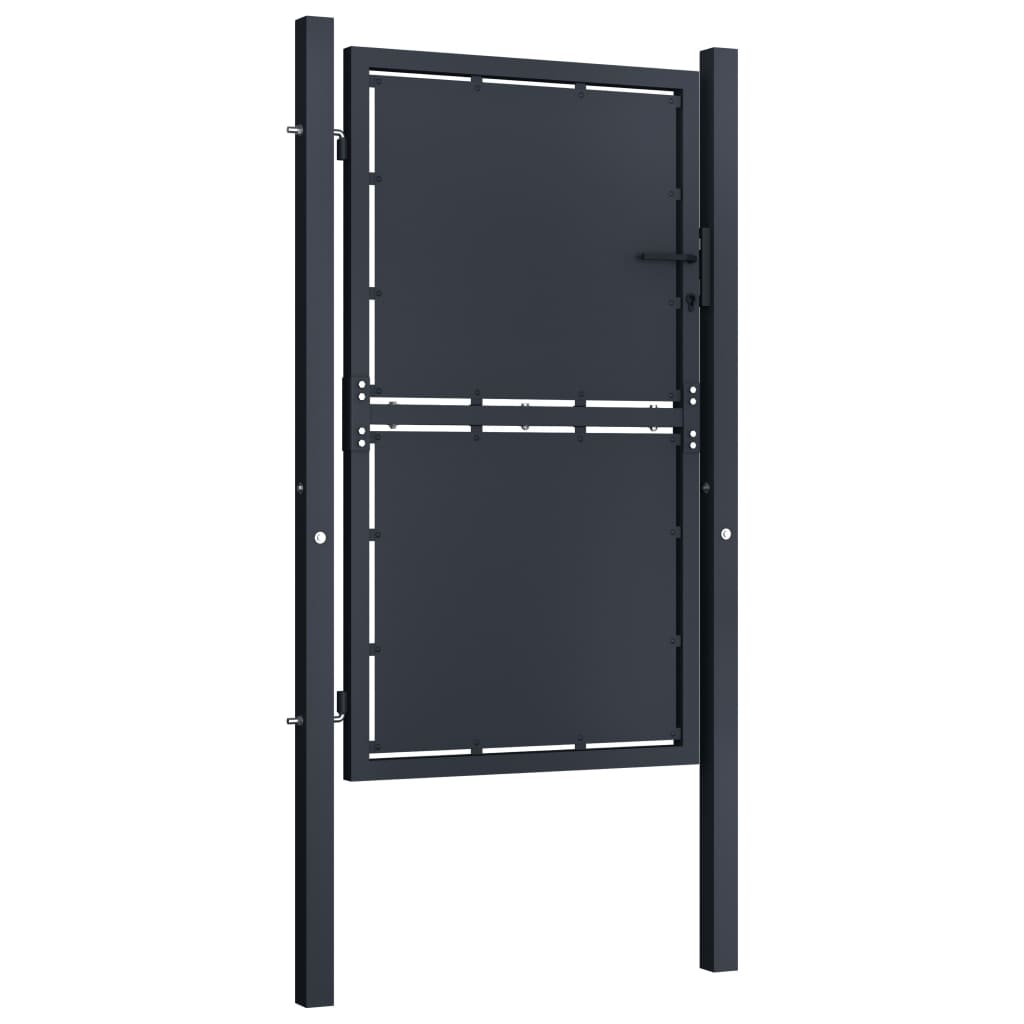 Tuinpoort staal 100x125 cm antraciet is nu te koop bij PeponiXL, paradijselijk wonen!