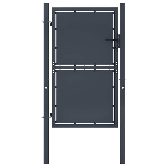 Tuinpoort staal 100x200 cm antraciet is nu te koop bij PeponiXL, paradijselijk wonen!