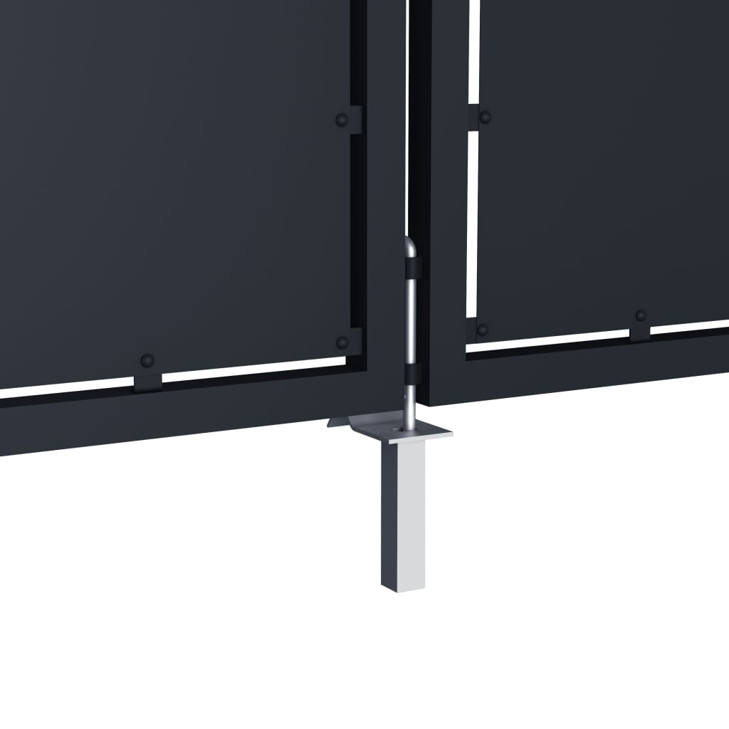 Tuinpoort staal 300x125 cm antraciet is nu te koop bij PeponiXL, paradijselijk wonen!