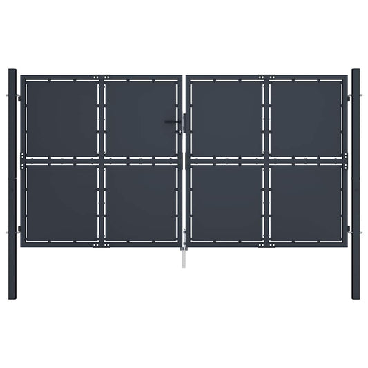Tuinpoort staal 300x175 cm antraciet is nu te koop bij PeponiXL, paradijselijk wonen!