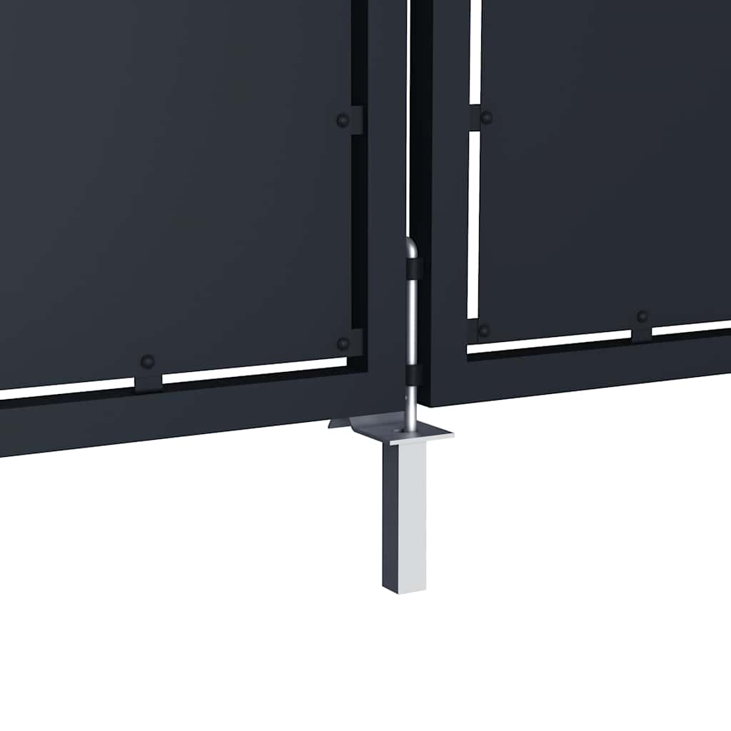 Tuinpoort staal 350x125 cm antraciet is nu te koop bij PeponiXL, paradijselijk wonen!