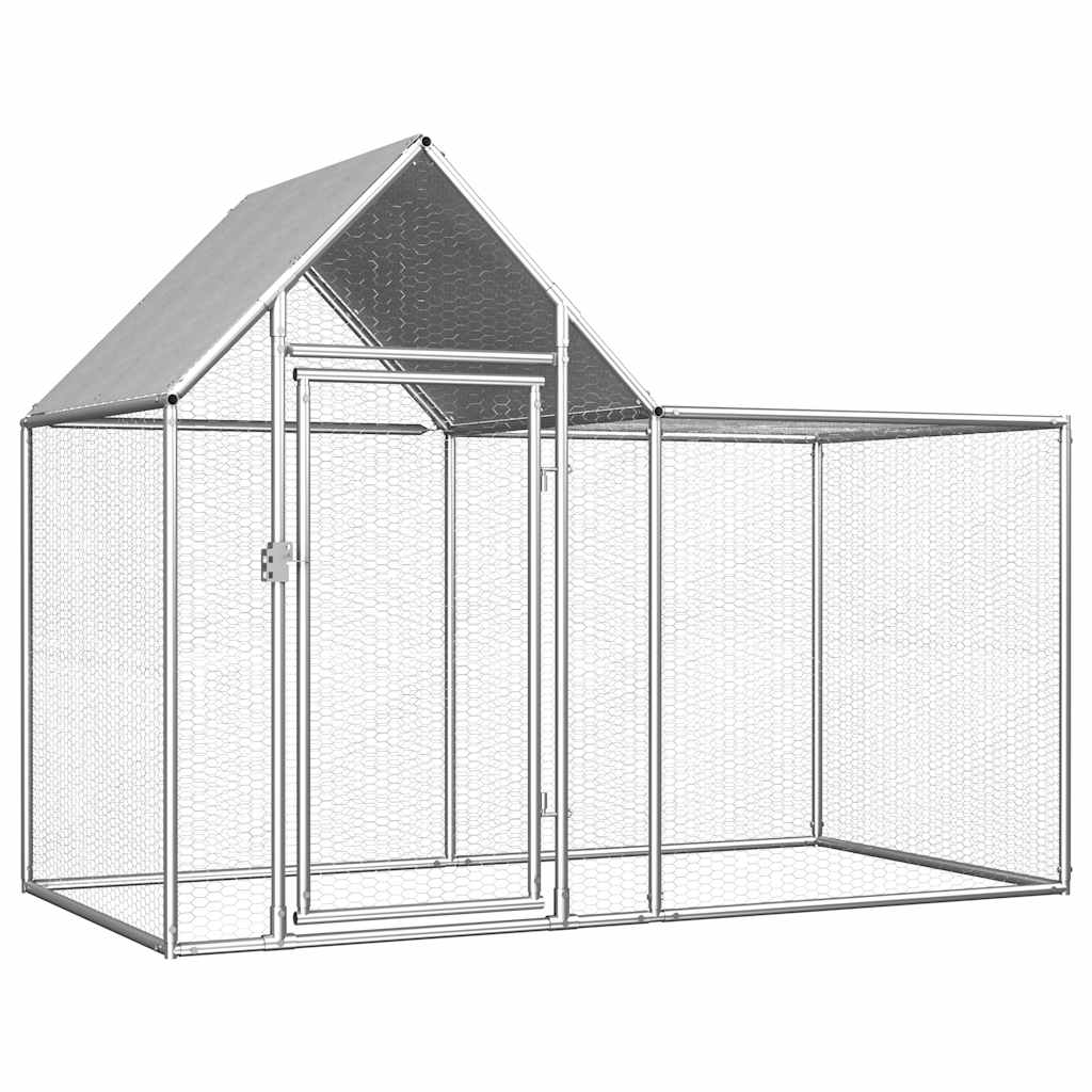 Kippenren 2x1x1,5 m gegalvaniseerd staal is nu te koop bij PeponiXL, paradijselijk wonen!