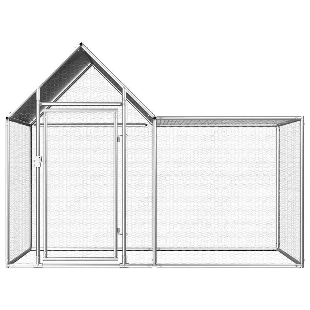 Kippenren 2x1x1,5 m gegalvaniseerd staal is nu te koop bij PeponiXL, paradijselijk wonen!