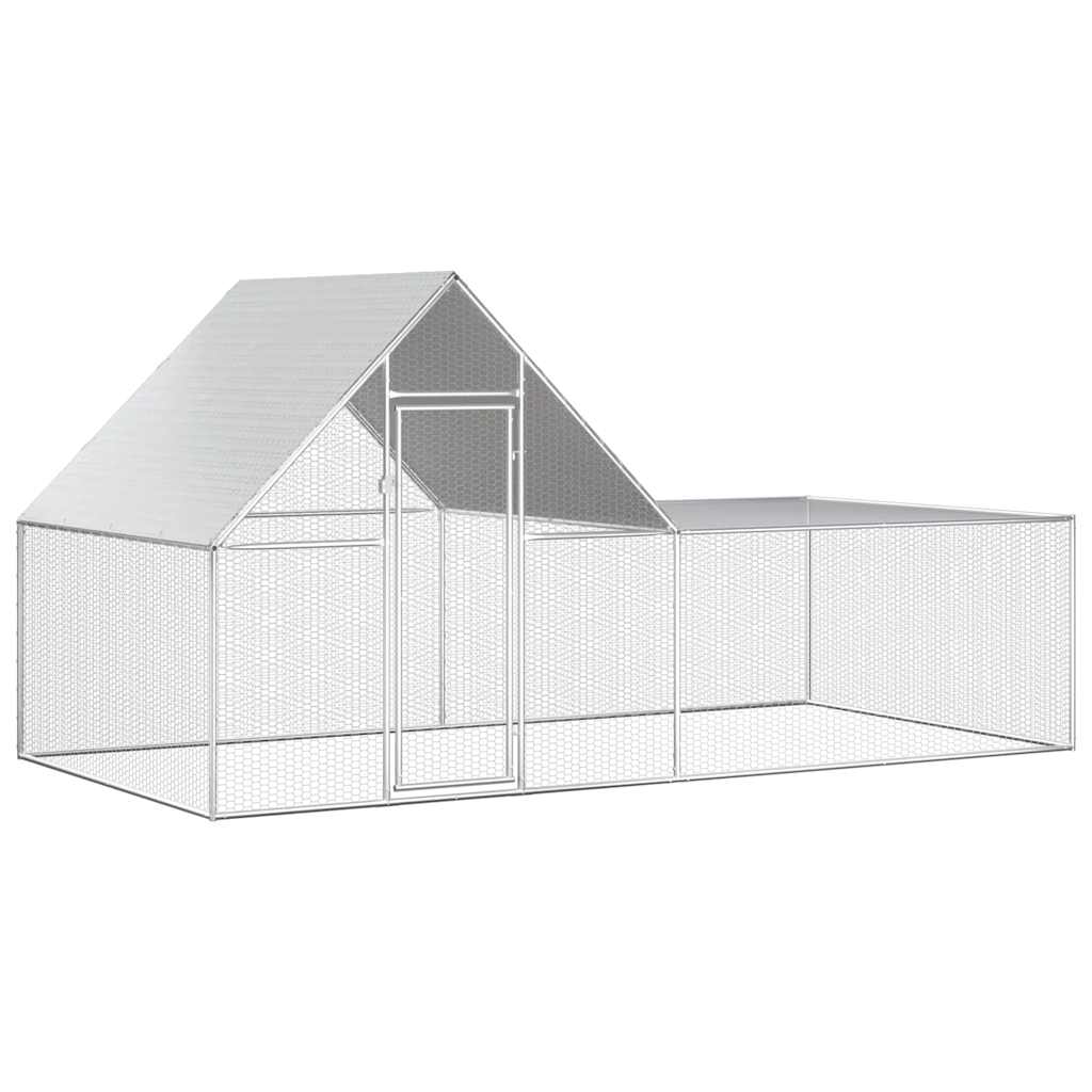 Kippenren 4x2x2 m gegalvaniseerd staal is nu te koop bij PeponiXL, paradijselijk wonen!