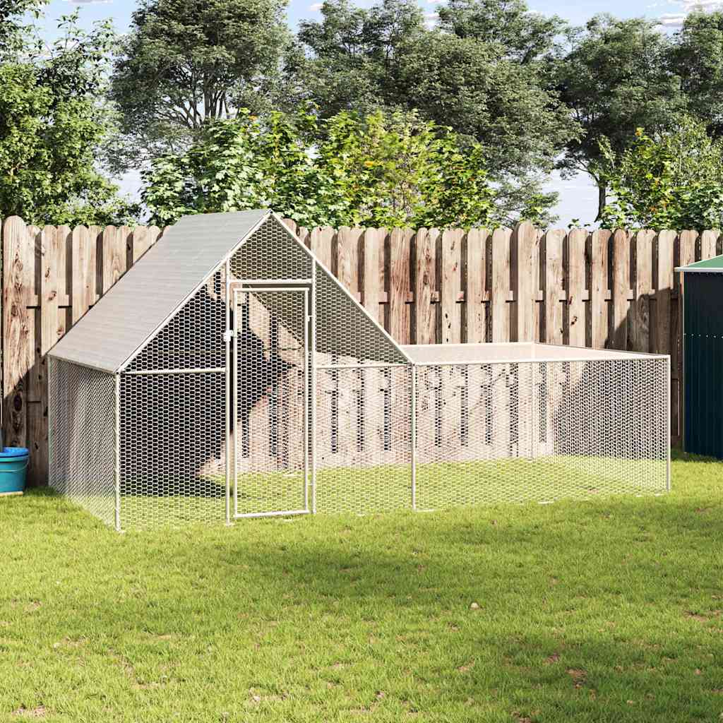 Kippenren 4x2x2 m gegalvaniseerd staal is nu te koop bij PeponiXL, paradijselijk wonen!