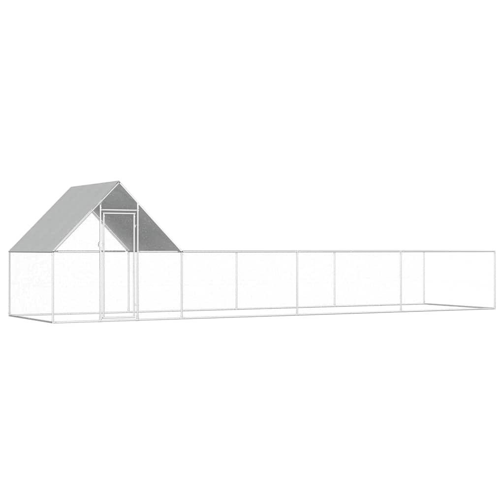 Kippenren 8x2x2 m gegalvaniseerd staal is nu te koop bij PeponiXL, paradijselijk wonen!