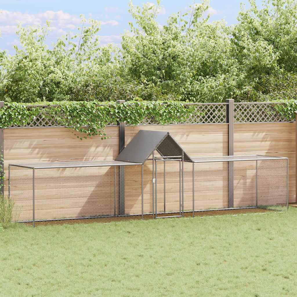 Kippenren 5x1x1,5 m gegalvaniseerd staal is nu te koop bij PeponiXL, paradijselijk wonen!