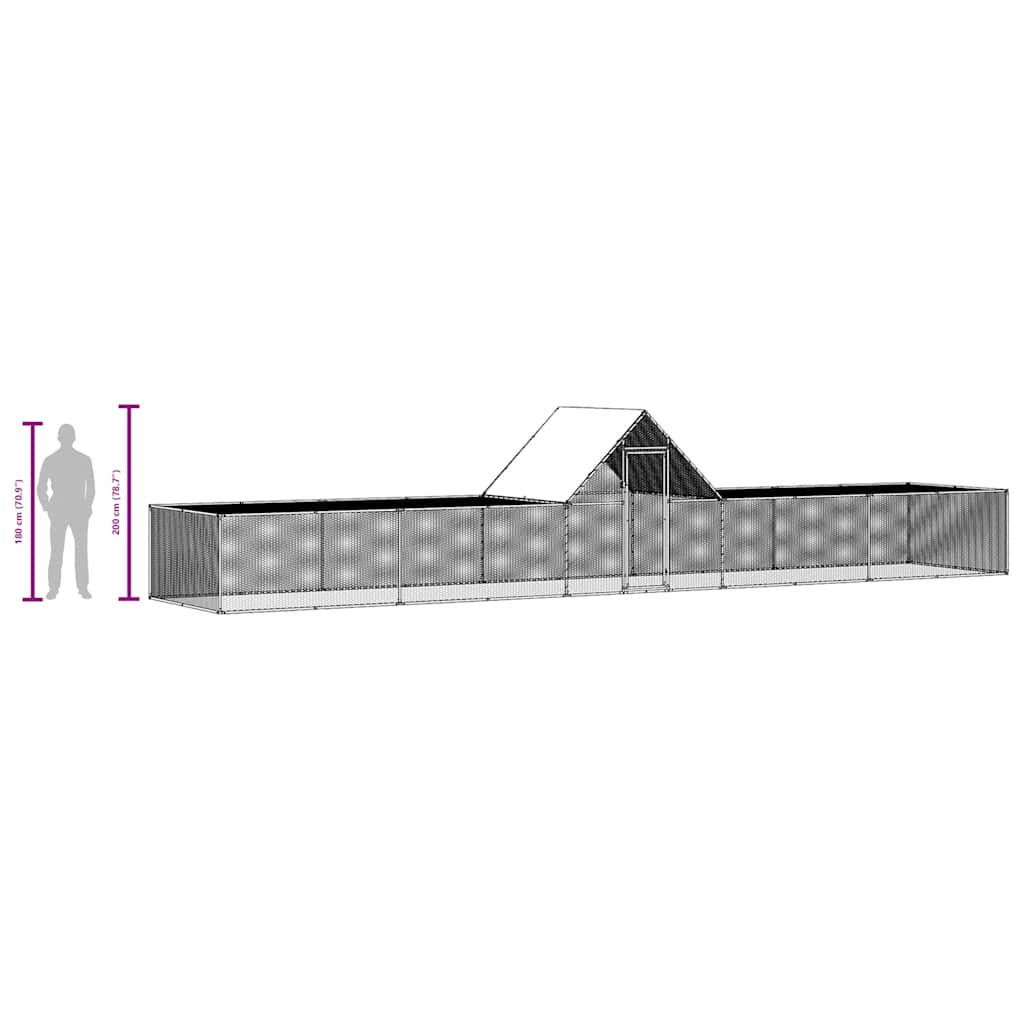 Kippenren 10x2x2 m gegalvaniseerd staal is nu te koop bij PeponiXL, paradijselijk wonen!