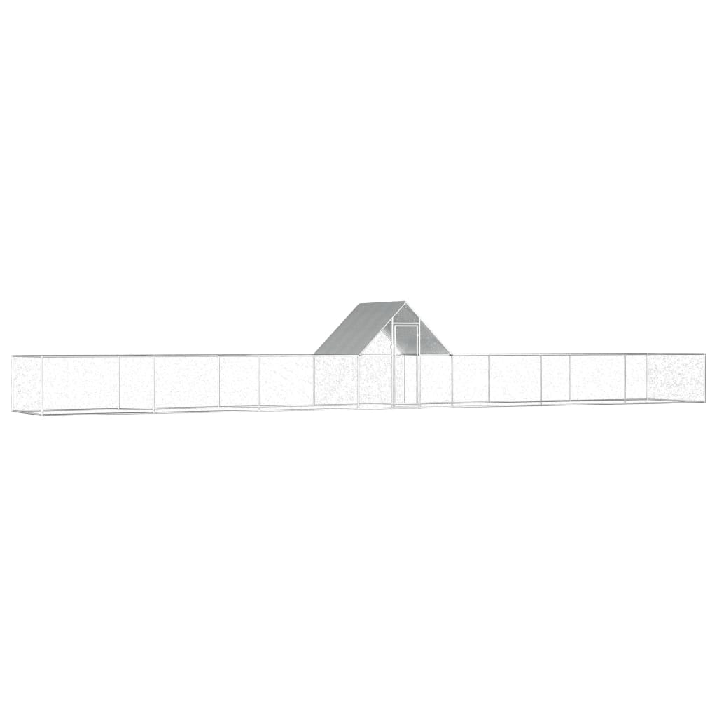 Kippenren 14x2x2 m gegalvaniseerd staal is nu te koop bij PeponiXL, paradijselijk wonen!