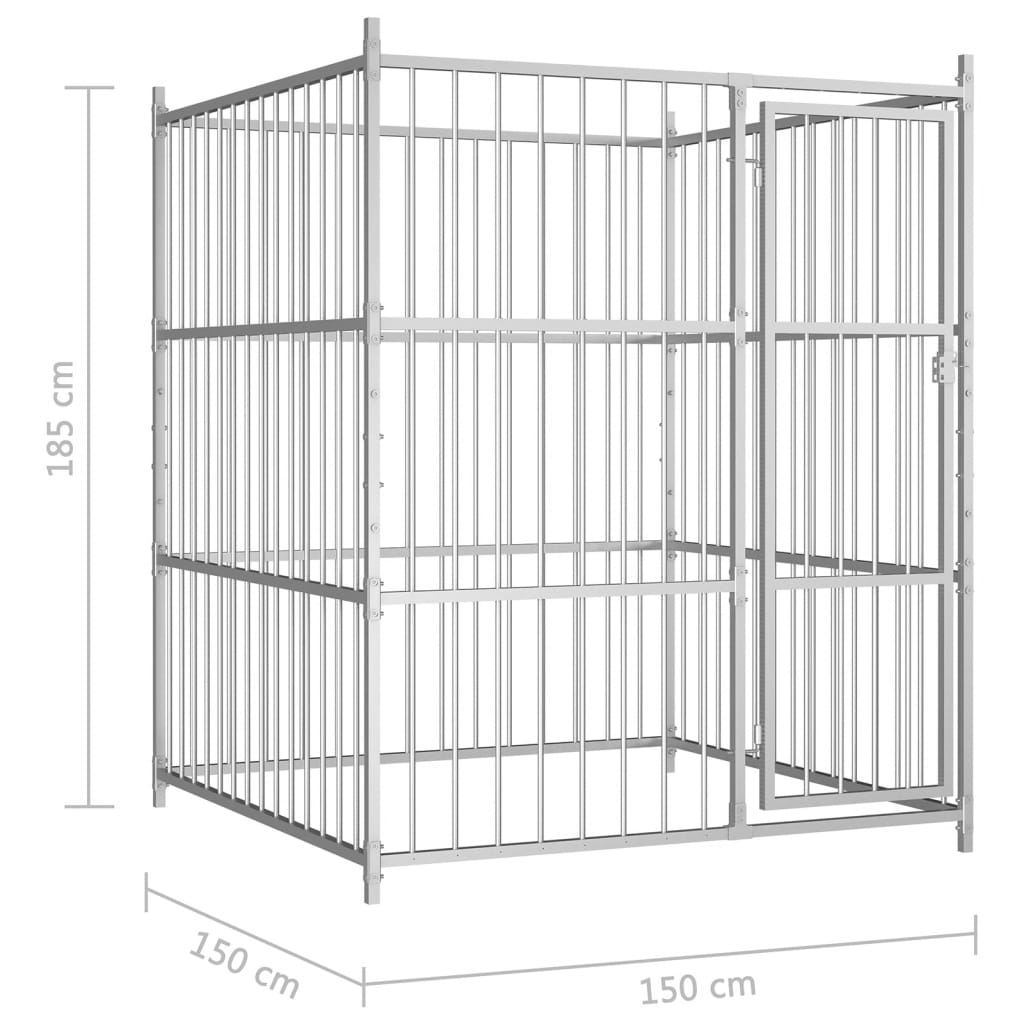 Hondenkennel voor buiten 150x150x185 cm is nu te koop bij PeponiXL, paradijselijk wonen!