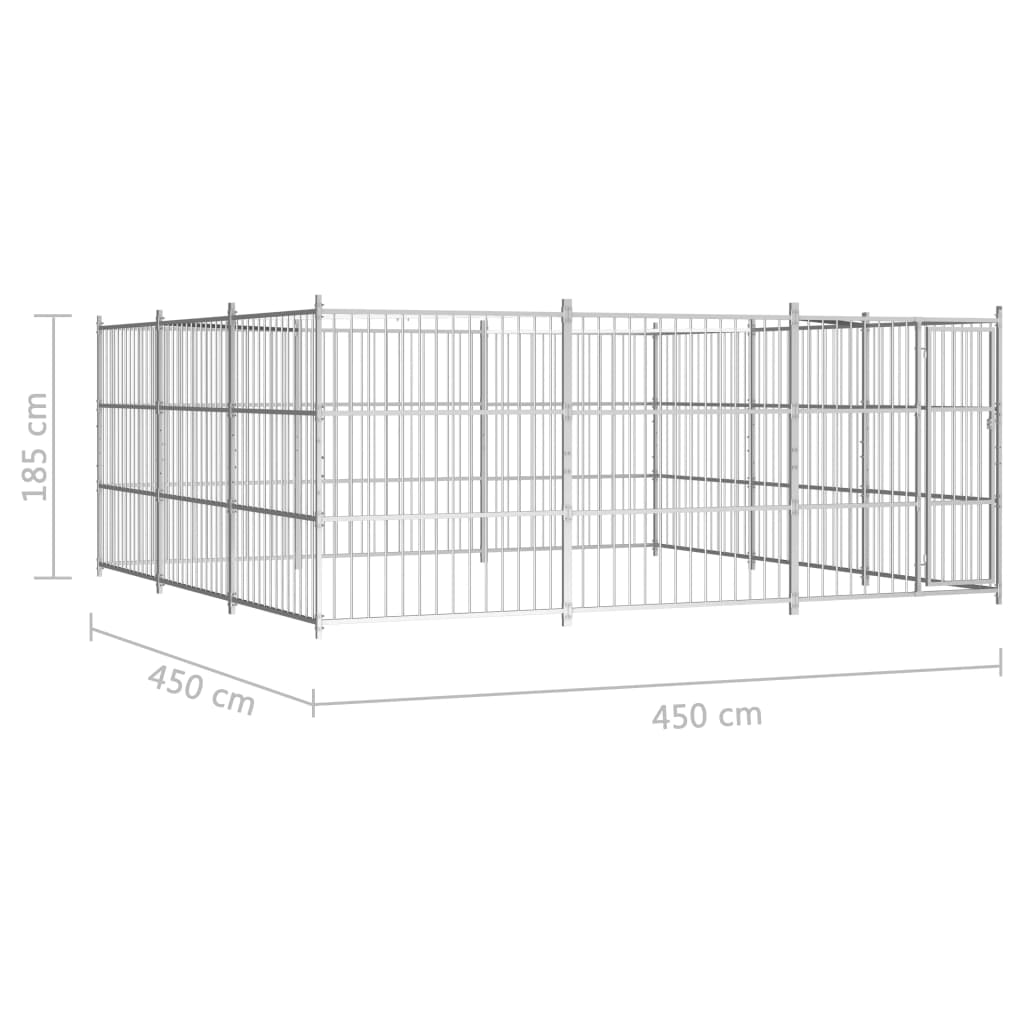 Hondenkennel voor buiten 450x450x185 cm is nu te koop bij PeponiXL, paradijselijk wonen!