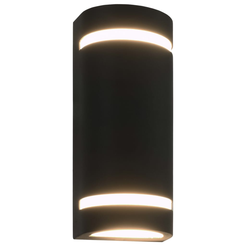 Buitenwandlampen 2 st 35 W halfrond zwart is nu te koop bij PeponiXL, paradijselijk wonen!