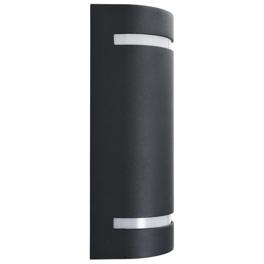 Buitenwandlampen 2 st 35 W halfrond zwart is nu te koop bij PeponiXL, paradijselijk wonen!