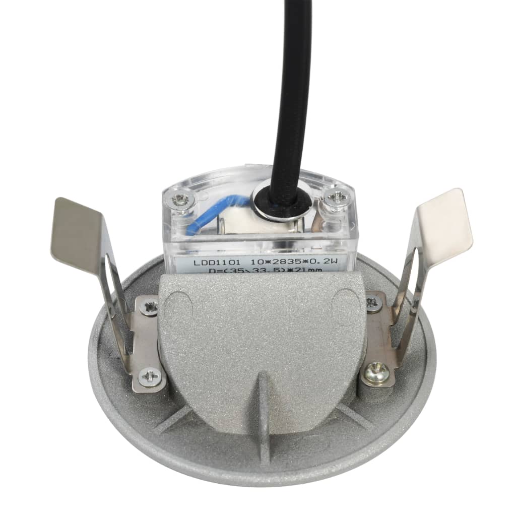 LED-buitenwandlampen 6 st 2 W rond zilverkleurig is nu te koop bij PeponiXL, paradijselijk wonen!