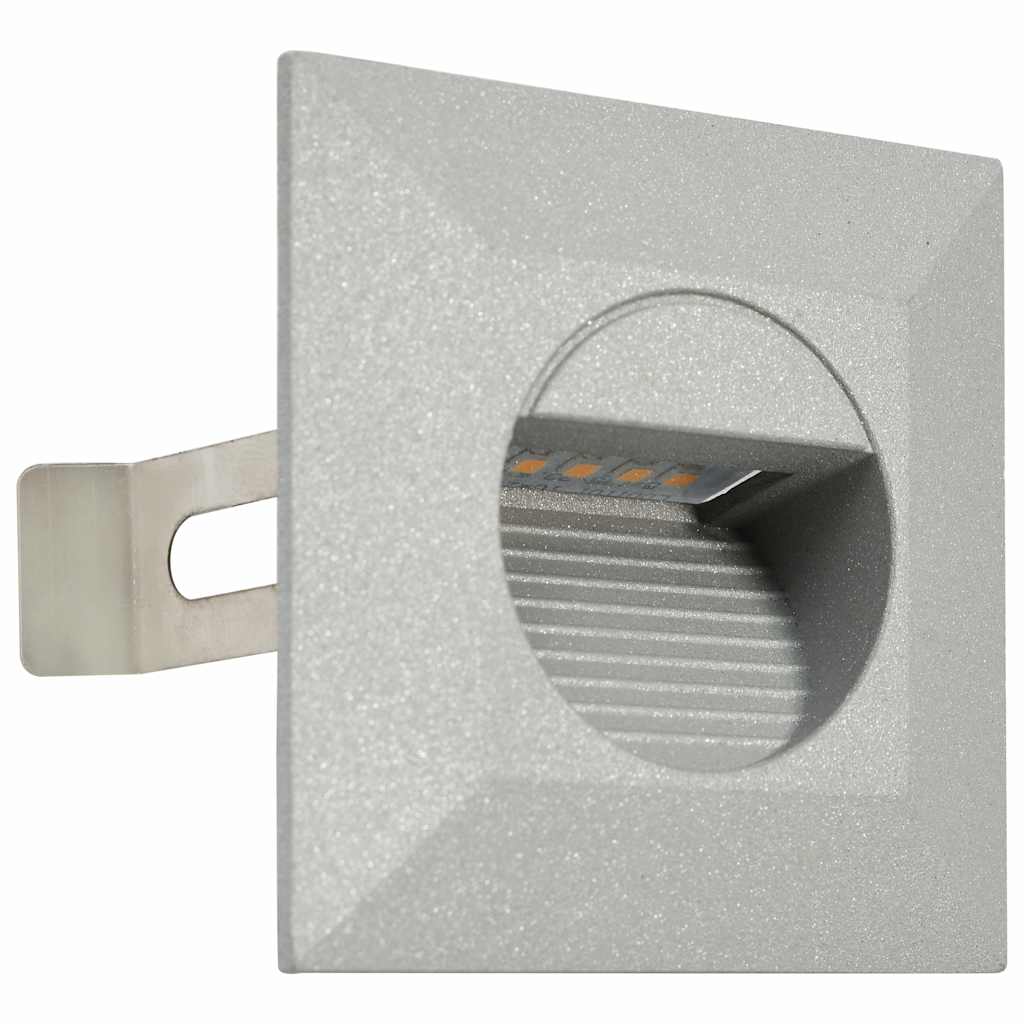 LED-buitenwandlampen 6 st 2 W vierkant zilverkleurig is nu te koop bij PeponiXL, paradijselijk wonen!