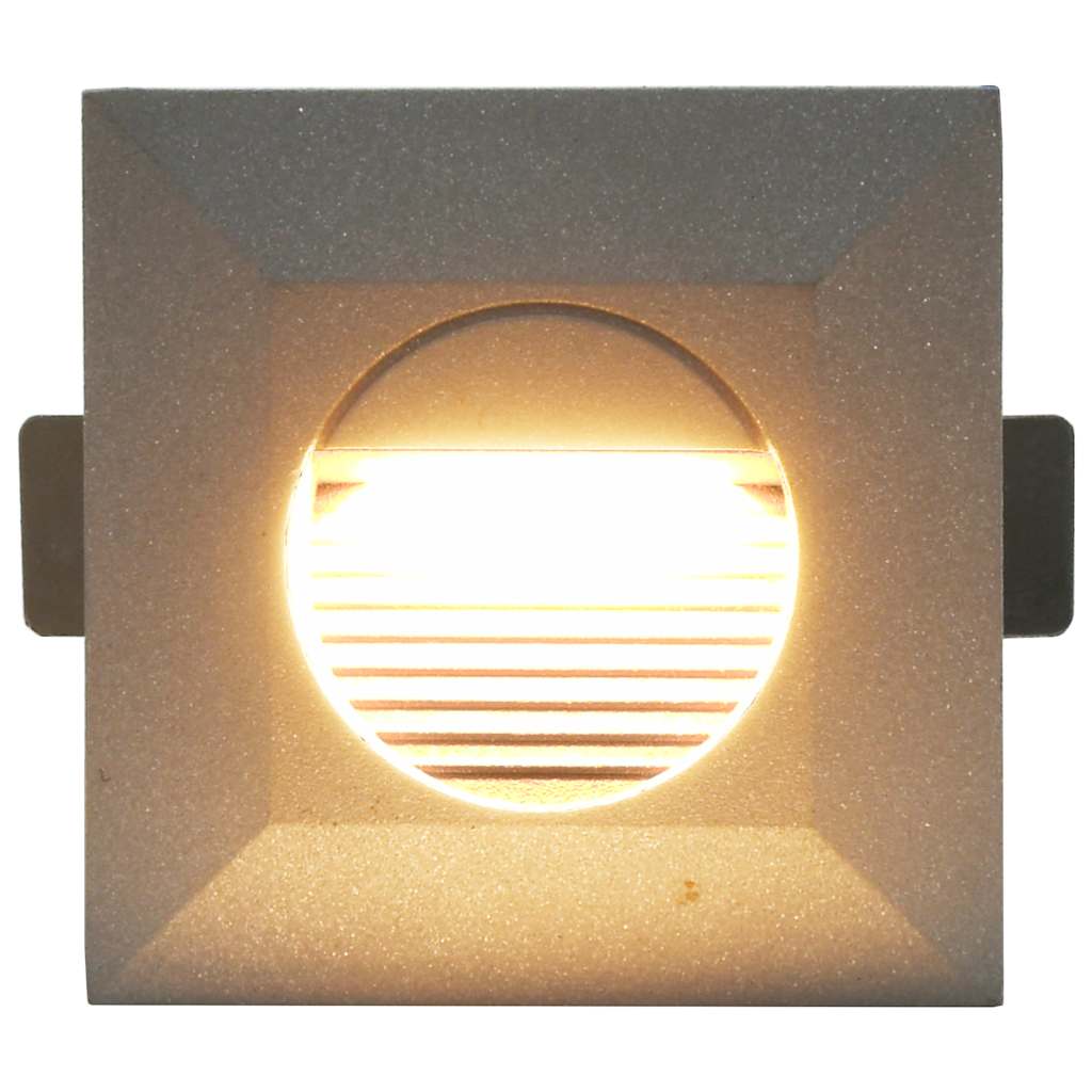 LED-buitenwandlampen 6 st 2 W vierkant zilverkleurig is nu te koop bij PeponiXL, paradijselijk wonen!