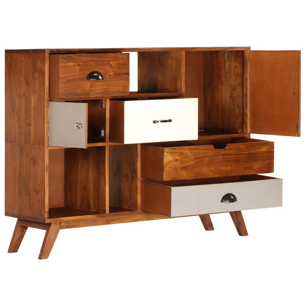 Dressoir 115x35x86 cm massief acaciahout is nu te koop bij PeponiXL, paradijselijk wonen!