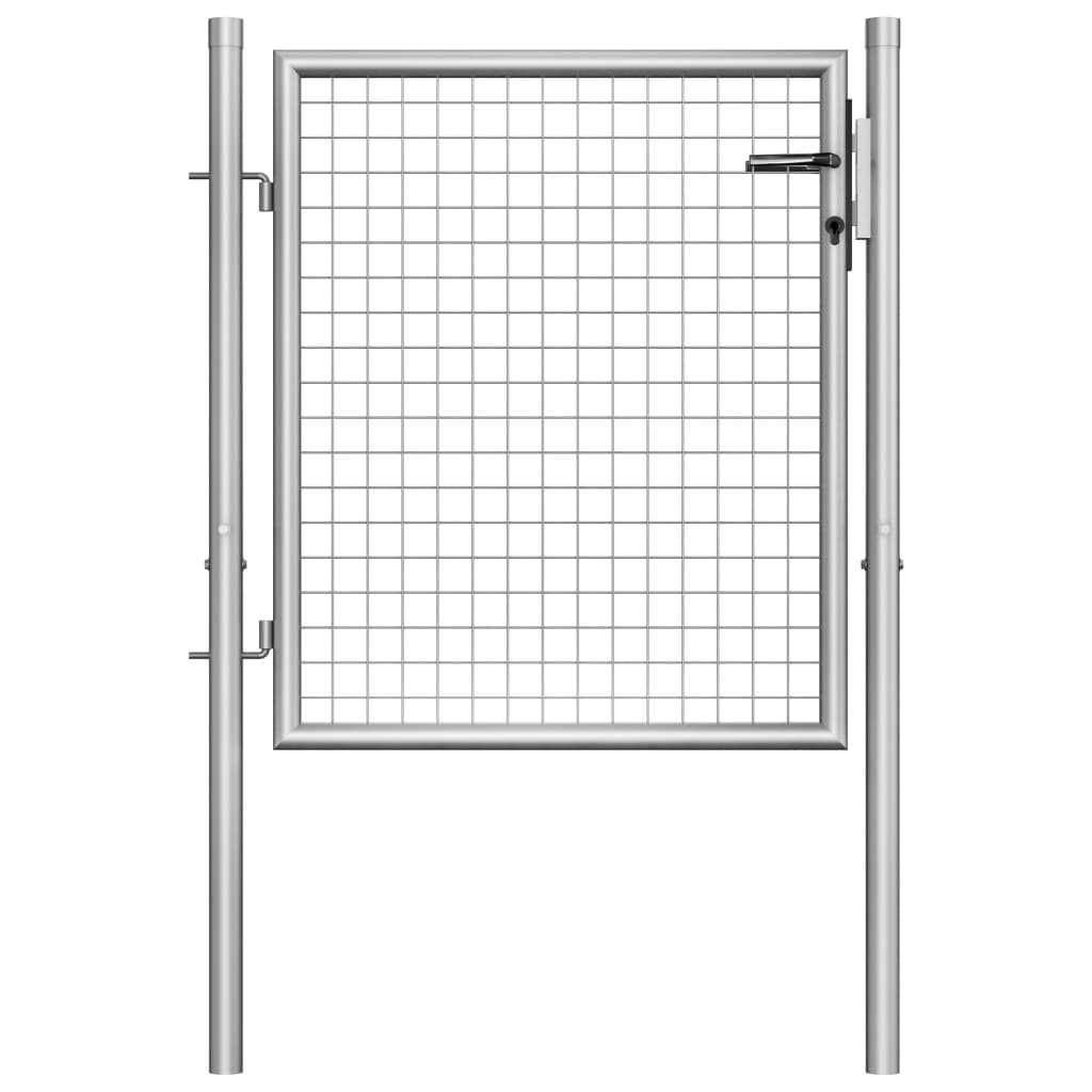 Tuinpoort gegalvaniseerd staal 100x75 cm zilver is nu te koop bij PeponiXL, paradijselijk wonen!