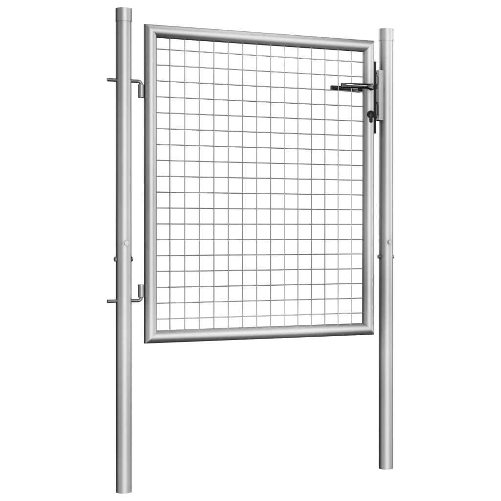 Tuinpoort gegalvaniseerd staal 100x75 cm zilver is nu te koop bij PeponiXL, paradijselijk wonen!