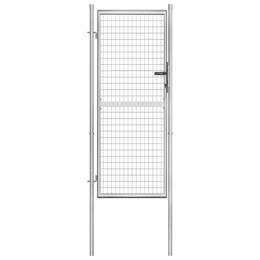 Tuinpoort gegalvaniseerd staal 100x200 cm zilver is nu te koop bij PeponiXL, paradijselijk wonen!