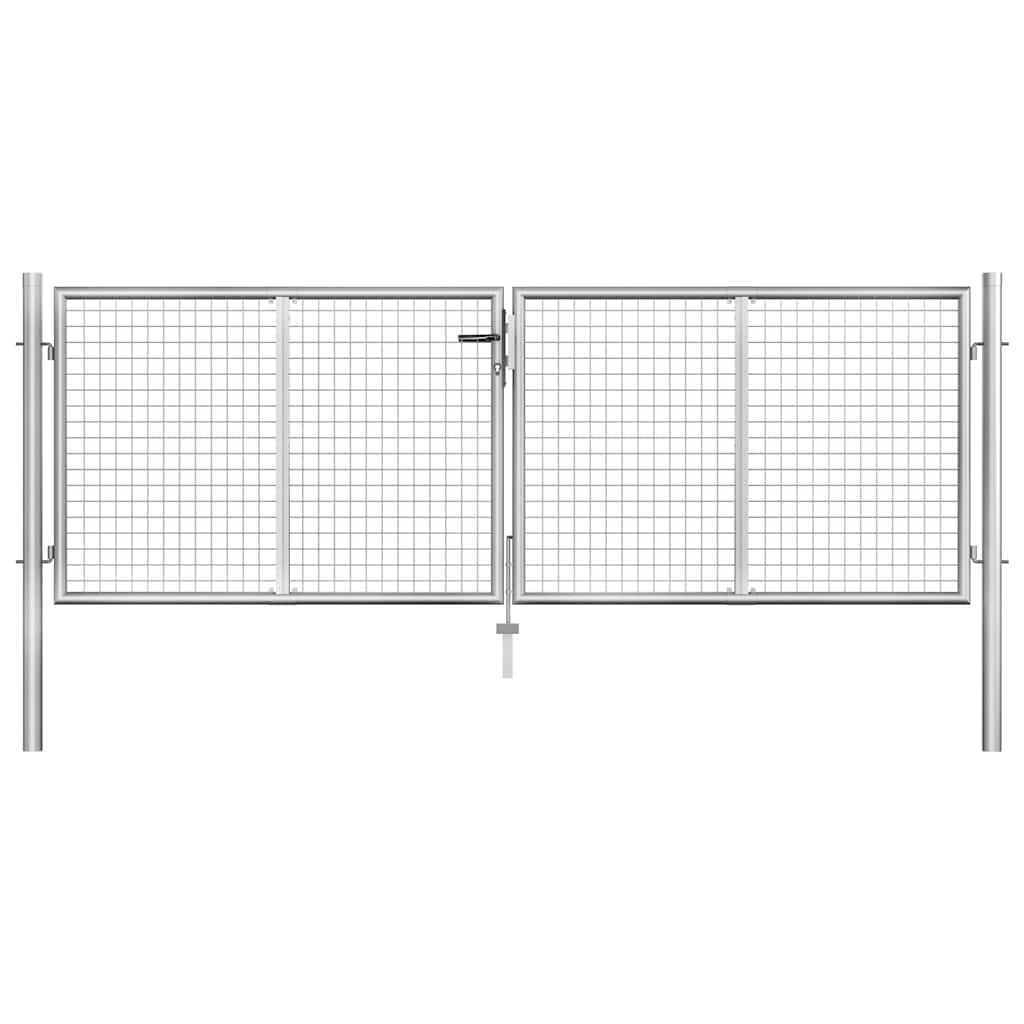Tuinpoort gegalvaniseerd staal 300x75 cm zilver is nu te koop bij PeponiXL, paradijselijk wonen!