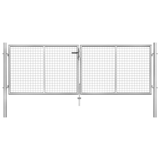 Tuinpoort gegalvaniseerd staal 300x75 cm zilver is nu te koop bij PeponiXL, paradijselijk wonen!