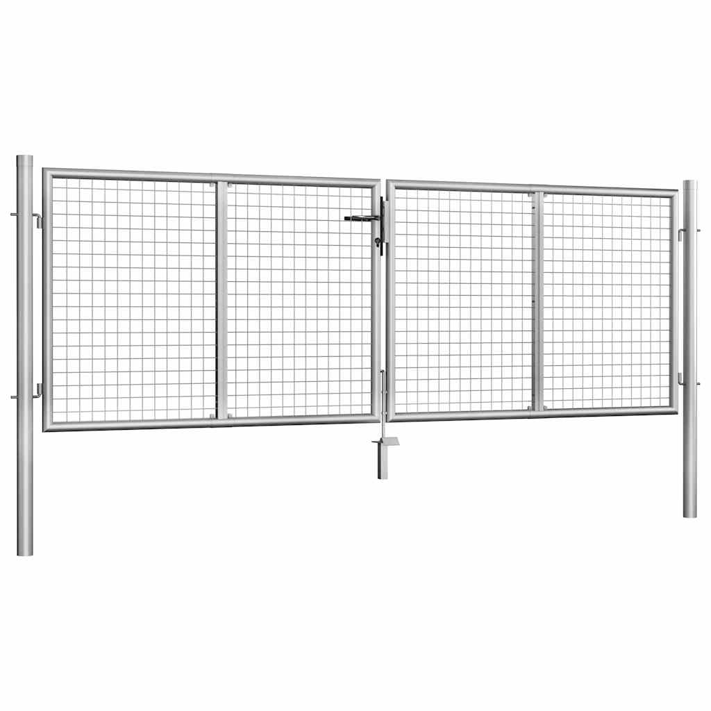 Tuinpoort gegalvaniseerd staal 300x75 cm zilver is nu te koop bij PeponiXL, paradijselijk wonen!