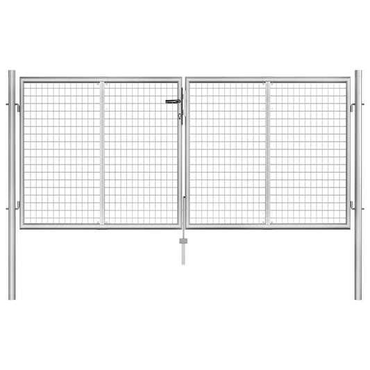 Tuinpoort gegalvaniseerd staal 300x100 cm zilver is nu te koop bij PeponiXL, paradijselijk wonen!