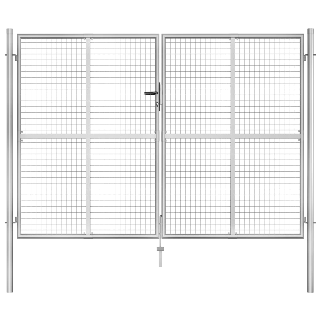 Tuinpoort gegalvaniseerd staal 300x175 cm zilver is nu te koop bij PeponiXL, paradijselijk wonen!