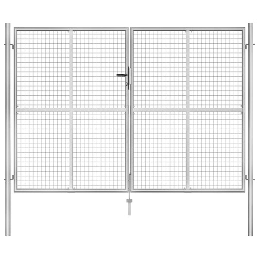 Tuinpoort gegalvaniseerd staal 300x175 cm zilver is nu te koop bij PeponiXL, paradijselijk wonen!
