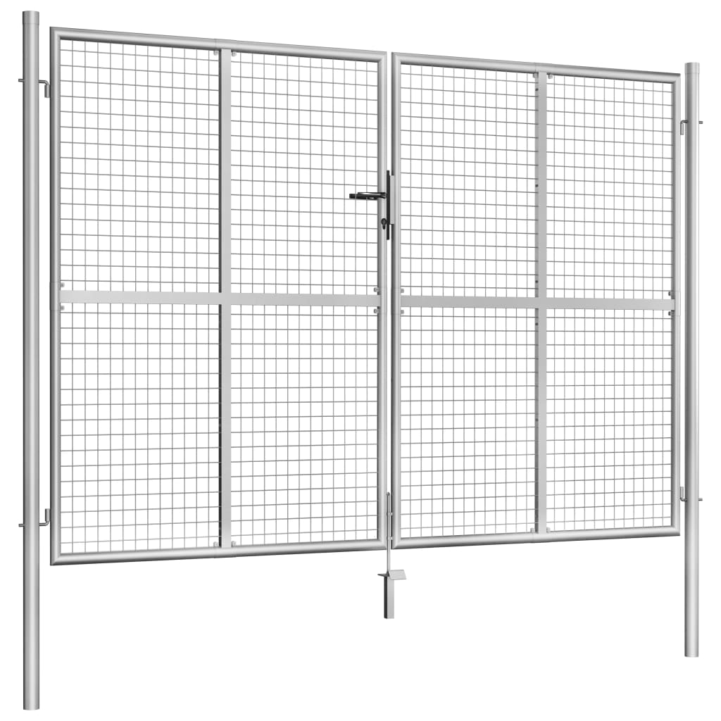 Tuinpoort gegalvaniseerd staal 300x175 cm zilver is nu te koop bij PeponiXL, paradijselijk wonen!