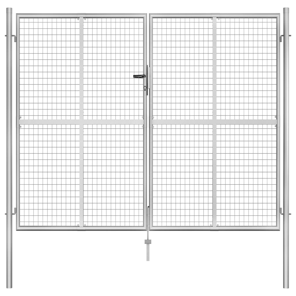 Tuinpoort gegalvaniseerd staal 300x200 cm zilver is nu te koop bij PeponiXL, paradijselijk wonen!