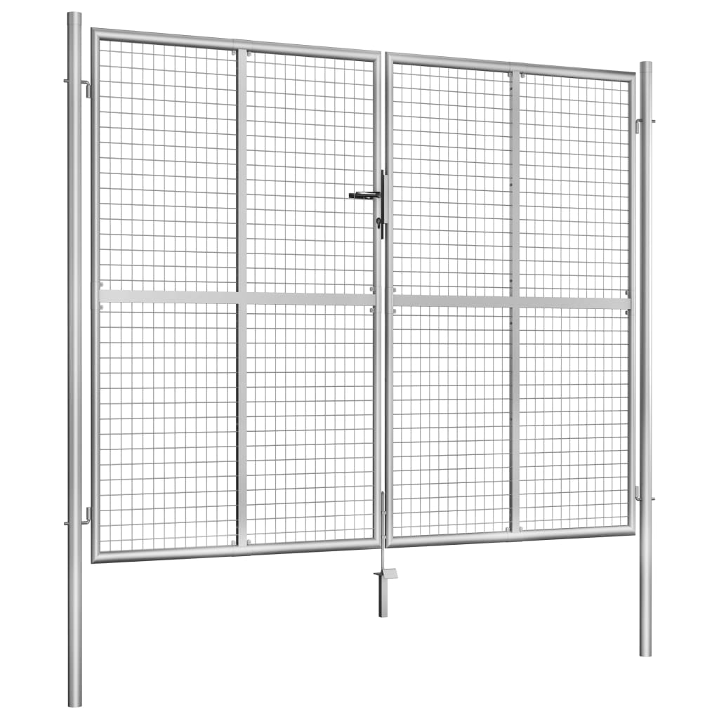 Tuinpoort gegalvaniseerd staal 300x200 cm zilver is nu te koop bij PeponiXL, paradijselijk wonen!