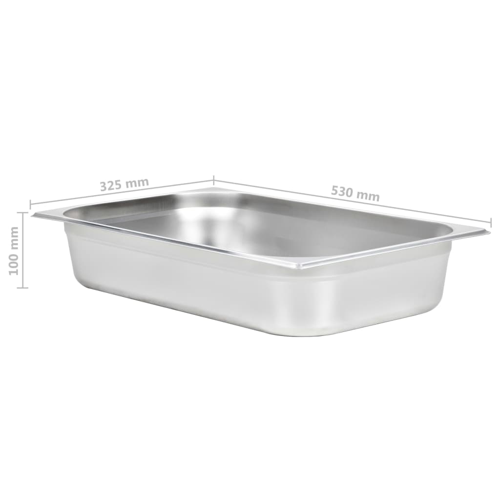 Gastronormbakken 4 st GN 1/1 100 mm roestvrij staal is nu te koop bij PeponiXL, paradijselijk wonen!
