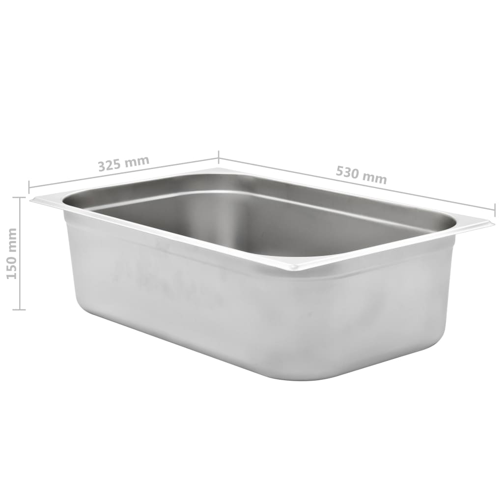 Gastronormbakken 2 st GN 1/1 150 mm roestvrij staal is nu te koop bij PeponiXL, paradijselijk wonen!